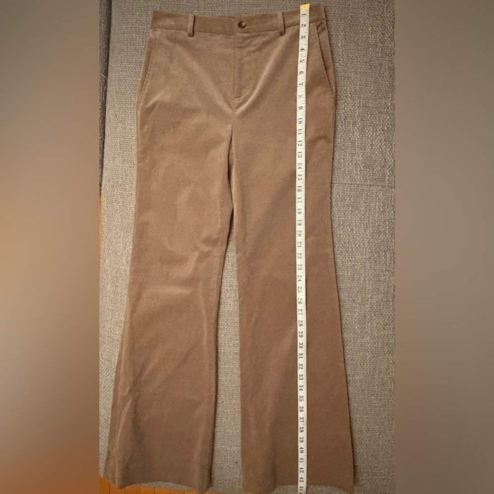 LAUREN RALPH LAUREN Taupe Corduroy High Rise Bootcut Pants 4 - Picture 13 of 16